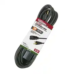 Walmart Hyper Tough 15FT 16AWG 3 Prong Black Outdoor/Indoor Use Single Outlet Extension Cord, 13 amps offer