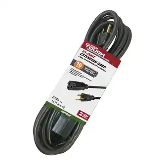Walmart Hyper Tough 15FT 16AWG 3 Prong Black Outdoor/Indoor Use Single Outlet Extension Cord, 13 amps offer