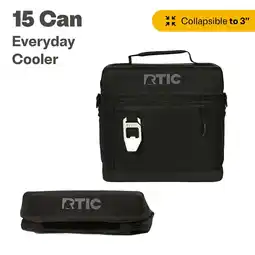 Walmart RTIC 15 Can Everyday Cooler, Insulated Soft Cooler with Collapsible Design, Black offer