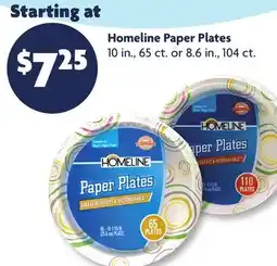 Family Dollar Homeline Paper Plates offer