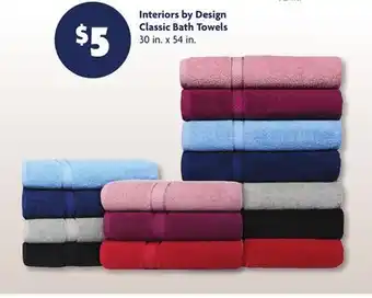 Family Dollar Interiors by Design Classic Bath Towels offer