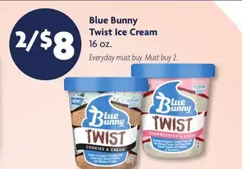 Family Dollar Blue Bunny Twist Ice Cream offer