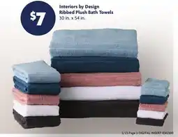 Family Dollar Interiors by Design Ribbed Plush Bath Towels offer