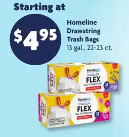 Family Dollar Homeline Drawstring Trash Bags offer