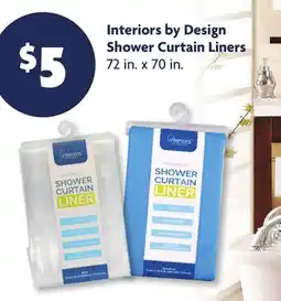 Family Dollar Interiors by Design Shower Curtain Liners offer