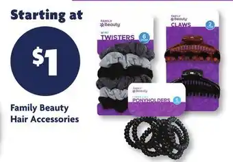 Family Dollar Family Beauty Hair Accessories offer