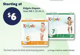 Family Dollar Kidgets Diapers offer