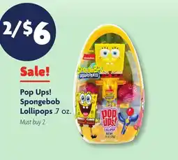 Family Dollar Pop Ups! Spongebob Lollipops offer