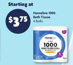 Family Dollar Homeline 1000 Bath Tissue offer