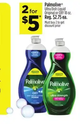 Dollar General Palmolive Ultra Dish Liquid Original or OXY offer