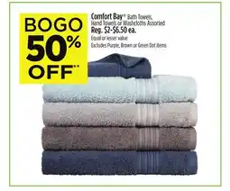 Dollar General Comfort Bay Bath Towels, Hand Towels or Washcloths offer