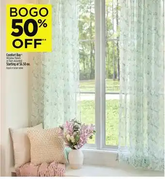 Dollar General Comfort Bay Window Panels or Pairs offer