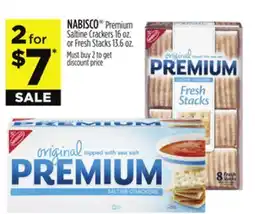 Dollar General NABISCO Premium Saltine Crackers 16 oz. or Fresh Stacks 13.6 oz offer