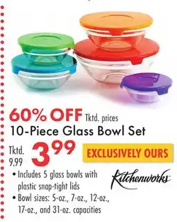 Boscov's 10-Piece Glass Bowl Set offer