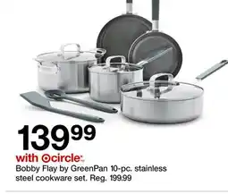 Target Bobby Flay by GreenPan 10-pc. stainless steel cookware set offer