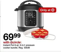 Target Instant Pot 6-qt. 9-in-1 pressure cooker bundle offer