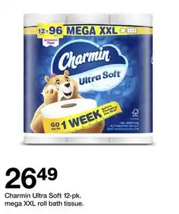 Target Charmin Ultra Soft 12-pk. mega XXL roll bath tissue offer