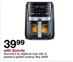 Target Gourmia 6-qt. digital air fryer with 12 presets guided cooking offer