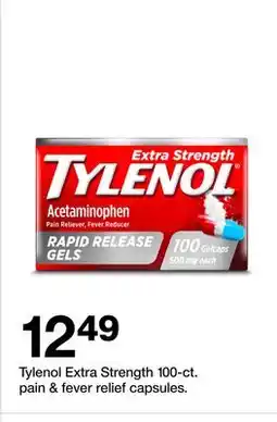 Target Tylenol Extra Strength 100-ct. pain & fever relief capsules offer