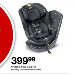 Target Chicco Fit 360 ClearTex rotating convertible car seat offer