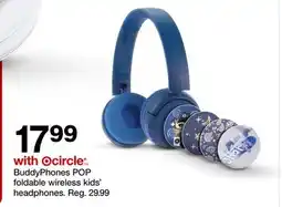 Target BuddyPhones POP foldable wireless kids' headphones offer