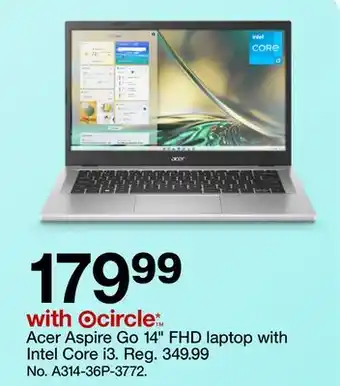 Target Acer Aspire Go 14 FHD laptop with Intel Core i3 offer