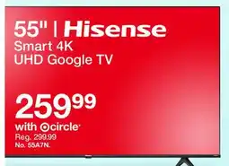 Target Hisense Smart 55 4K UHD Google TV offer