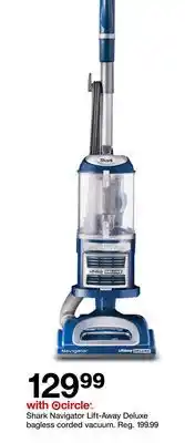 Target Shark Navigator Lift-Away Deluxe bagless corded vacuum offer