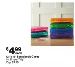 Michaels 12 x 12 Scrapbook cases by Simply Tidy offer