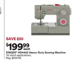 Michaels SINGEr hD4452 heavy-Duty Sewing Machine offer