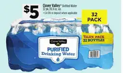 Dollar General Clover Valley Bottled Water offer