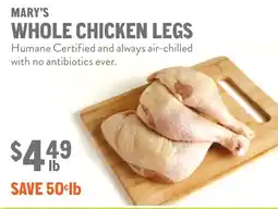 New Seasons Market Mary's whole chicken legs offer