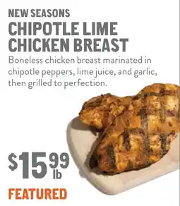 New Seasons Market New seasons chipotle lime chicken breast offer