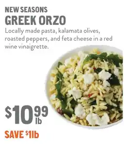 New Seasons Market New seasons greek orzo offer