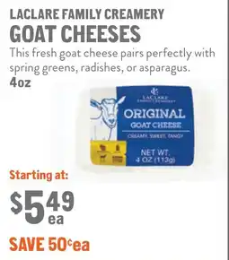 New Seasons Market Laclare family creamery goat cheeses offer