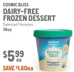 New Seasons Market Cosmic bliss dairy-free frozen dessert offer