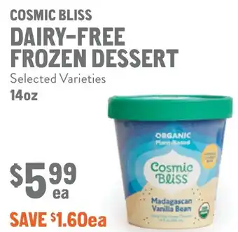 New Seasons Market Cosmic bliss dairy-free frozen dessert offer