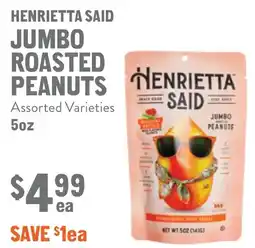 New Seasons Market Henrietta said jumbo roasted peanuts offer