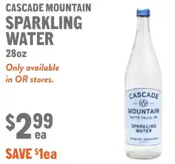 New Seasons Market Cascade mountain sparkling water offer