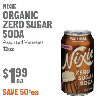 New Seasons Market Nixie organic zero sugar soda offer