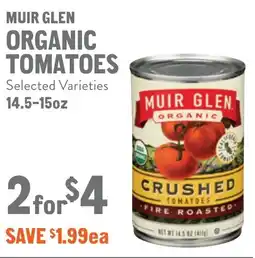 New Seasons Market MUIR GLEN Organic tomatoes offer