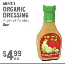 New Seasons Market Annie's organic dressing offer