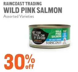 New Seasons Market Raincoast trading wild pink salmon offer