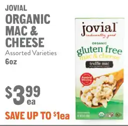 New Seasons Market Jovial organic mac & cheese offer