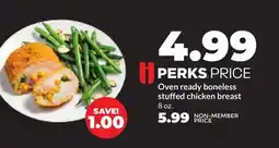 Hy-Vee Oven ready boneless stuffed chicken breast offer