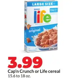 Hy-Vee Cap'n Crunch or Life cereal offer