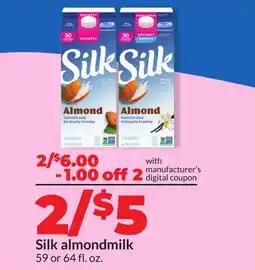 Hy-Vee Silk almondmilk offer