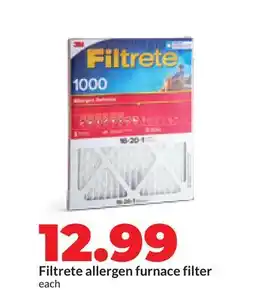 Hy-Vee Filtrete allergen furnace filter offer