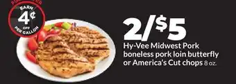 Hy-Vee Hy-Vee Midwest Pork boneless pork loin butterfly or America's Cut chops offer