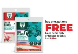 Hy-Vee Louis Kemp crab or lobster delights offer